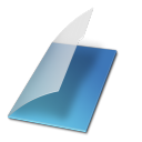Documents vide bleu icon